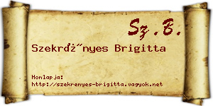 Szekrényes Brigitta névjegykártya