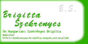 brigitta szekrenyes business card