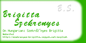 brigitta szekrenyes business card